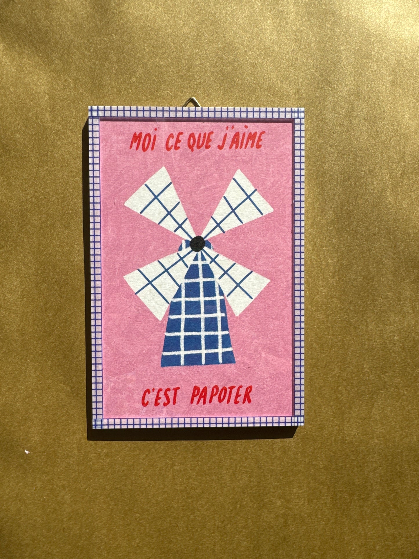 Illustration encadrée « Papoter »