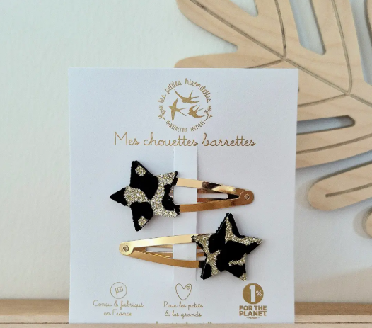 Barrettes Etoile à paillettes