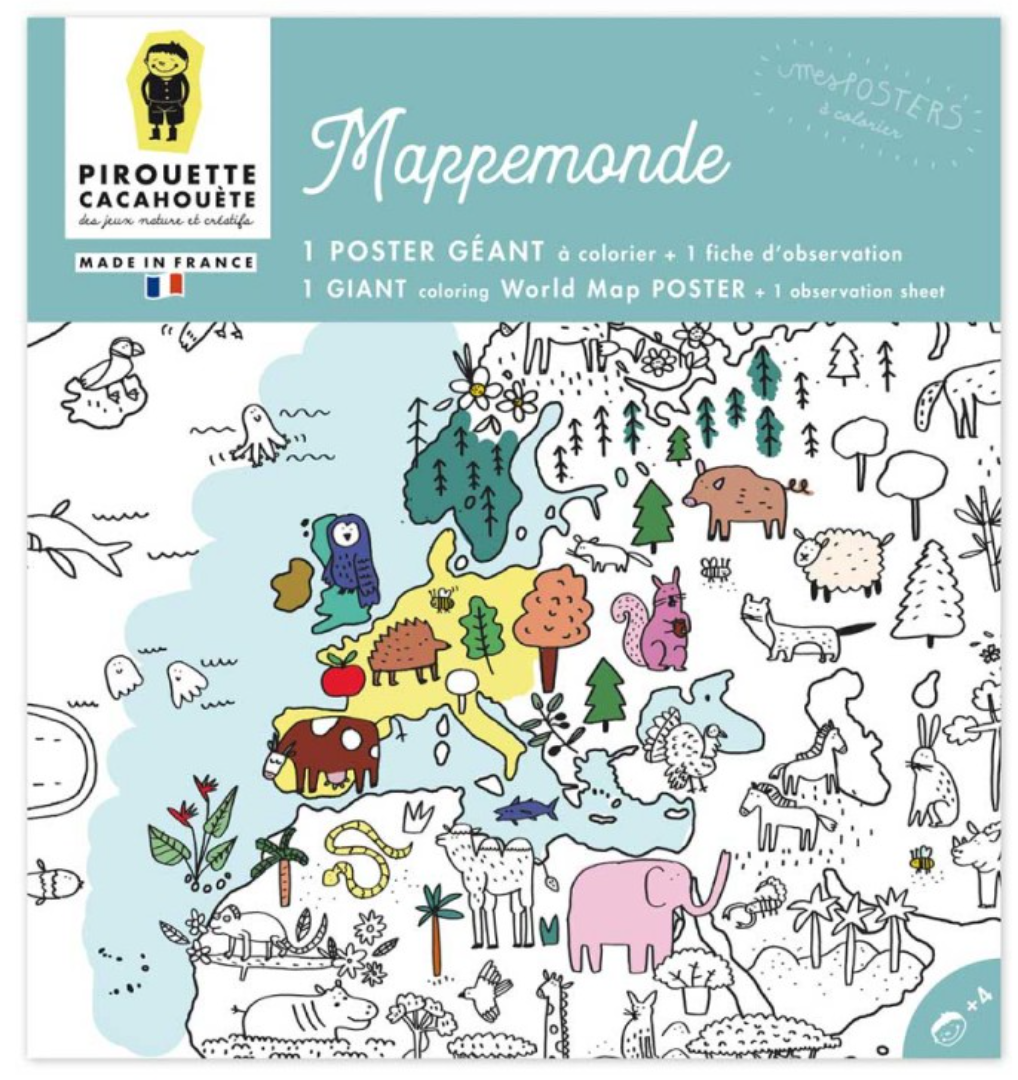 Coloriage géant - Mappemonde