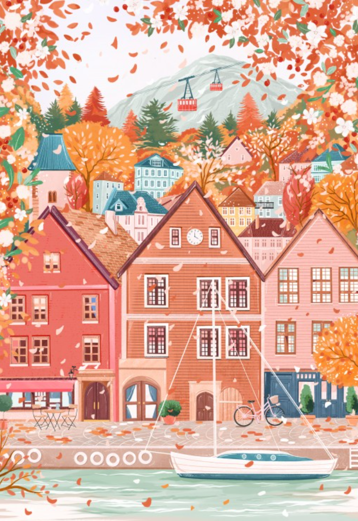 Puzzle 1000 pcs Bergen