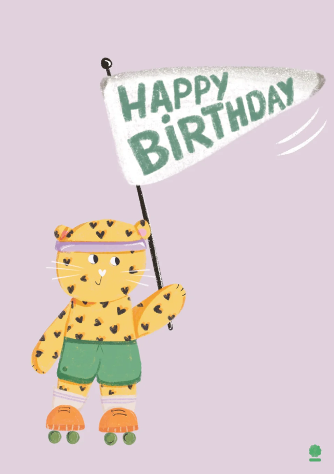 Carte Happy birthday Tigre