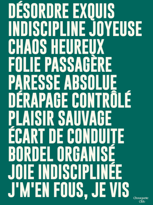 Poster Mantra Désordre Exquis
