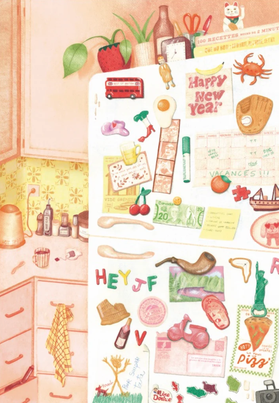 Puzzle 1000 pces - La porte du frigo