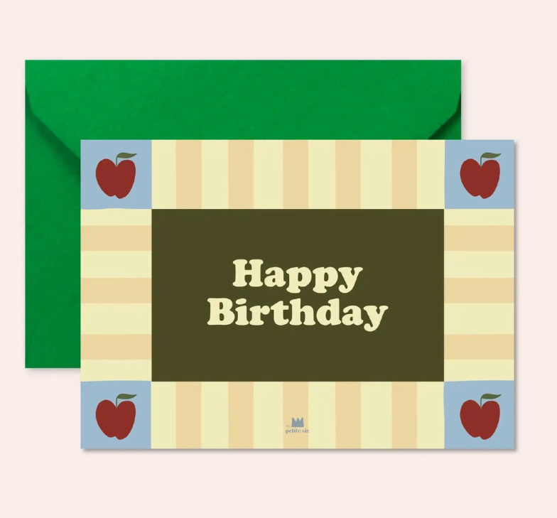 Carte Happy Birthday Pomme