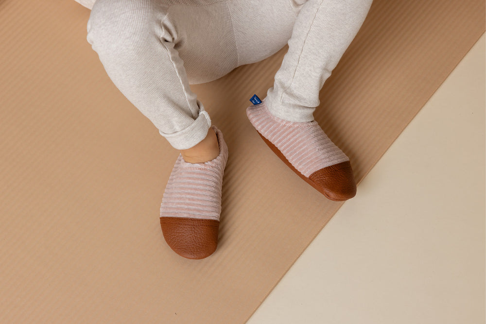 Chaussons Les petits velours Rose