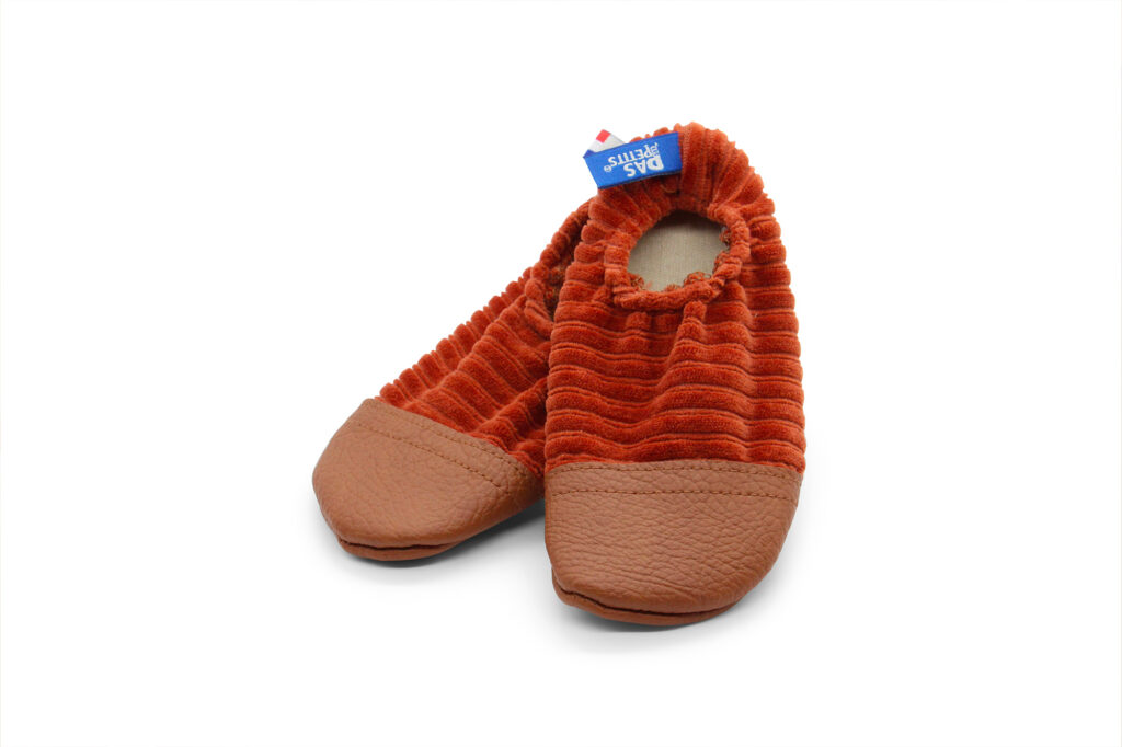 Chaussons Les petits velours Rouille