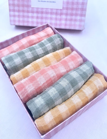 Coffret de 6 serviettes de table Petite Pastel
