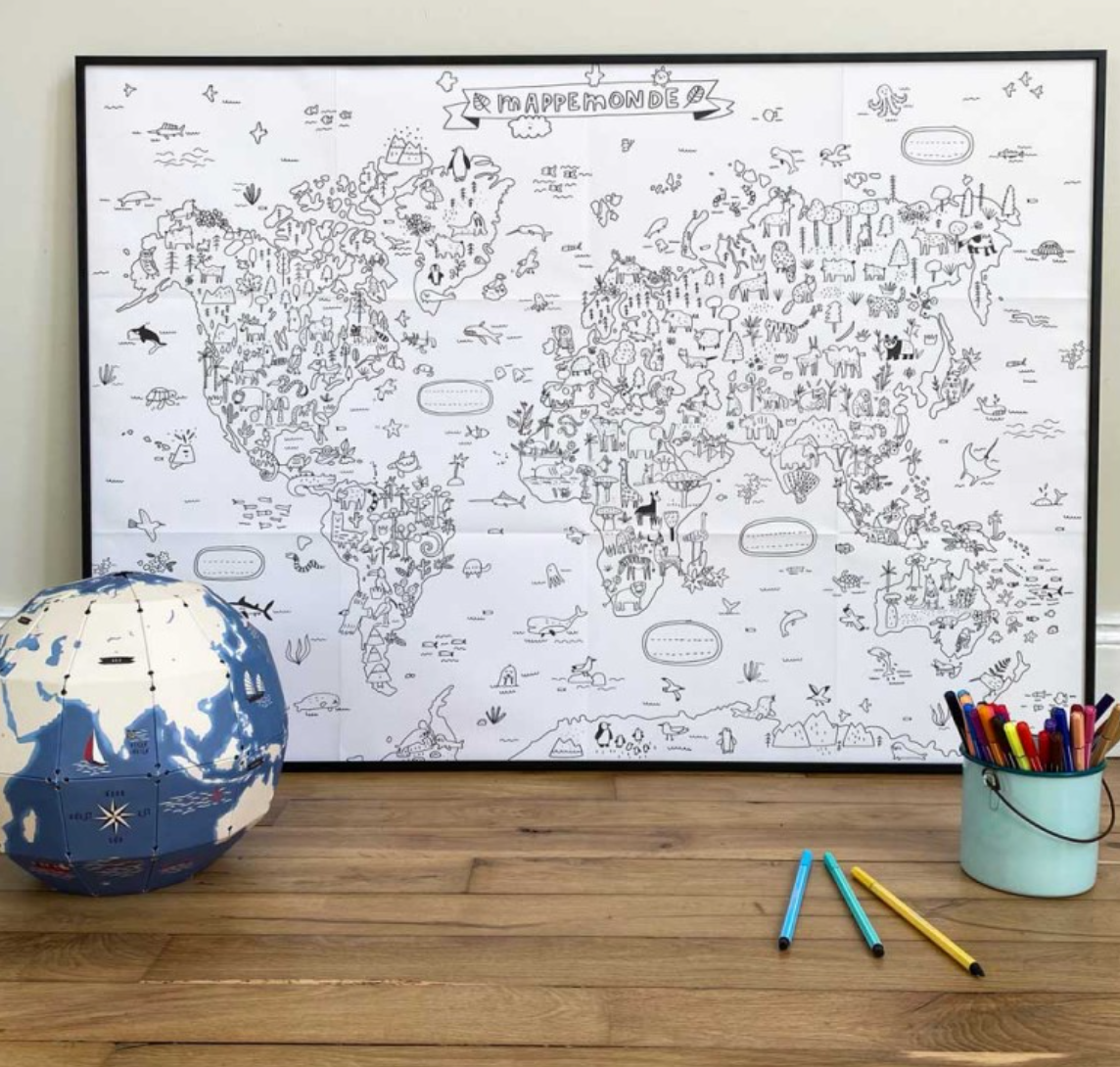 Coloriage géant - Mappemonde