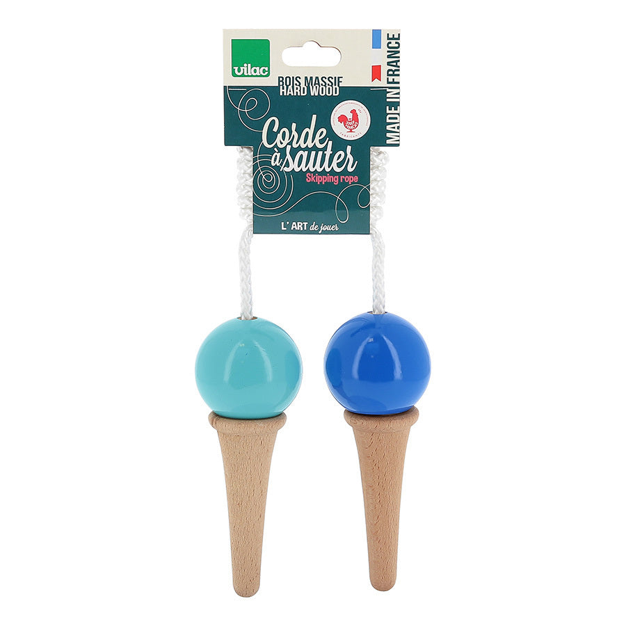 Corde à sauter en bois