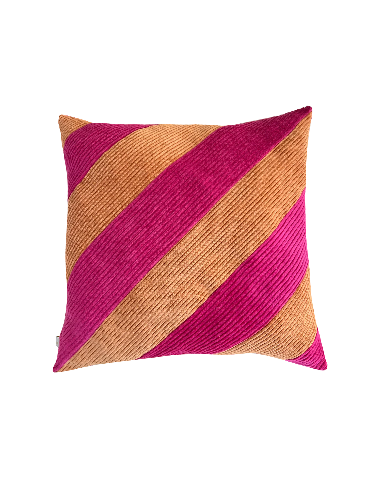 Coussin Rayures Orange & Fushia