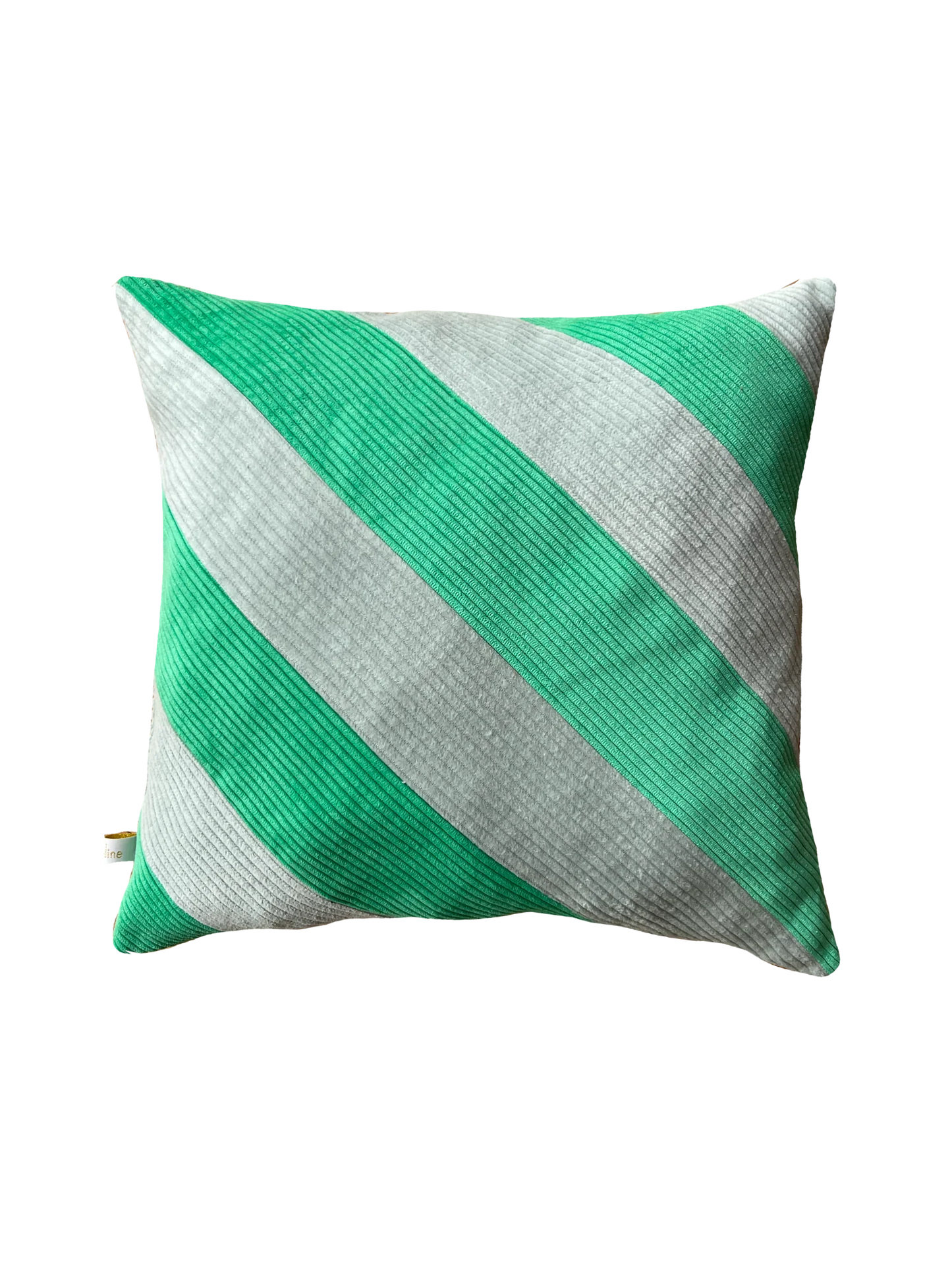 Coussin Rayures Vert & Bleu glacier
