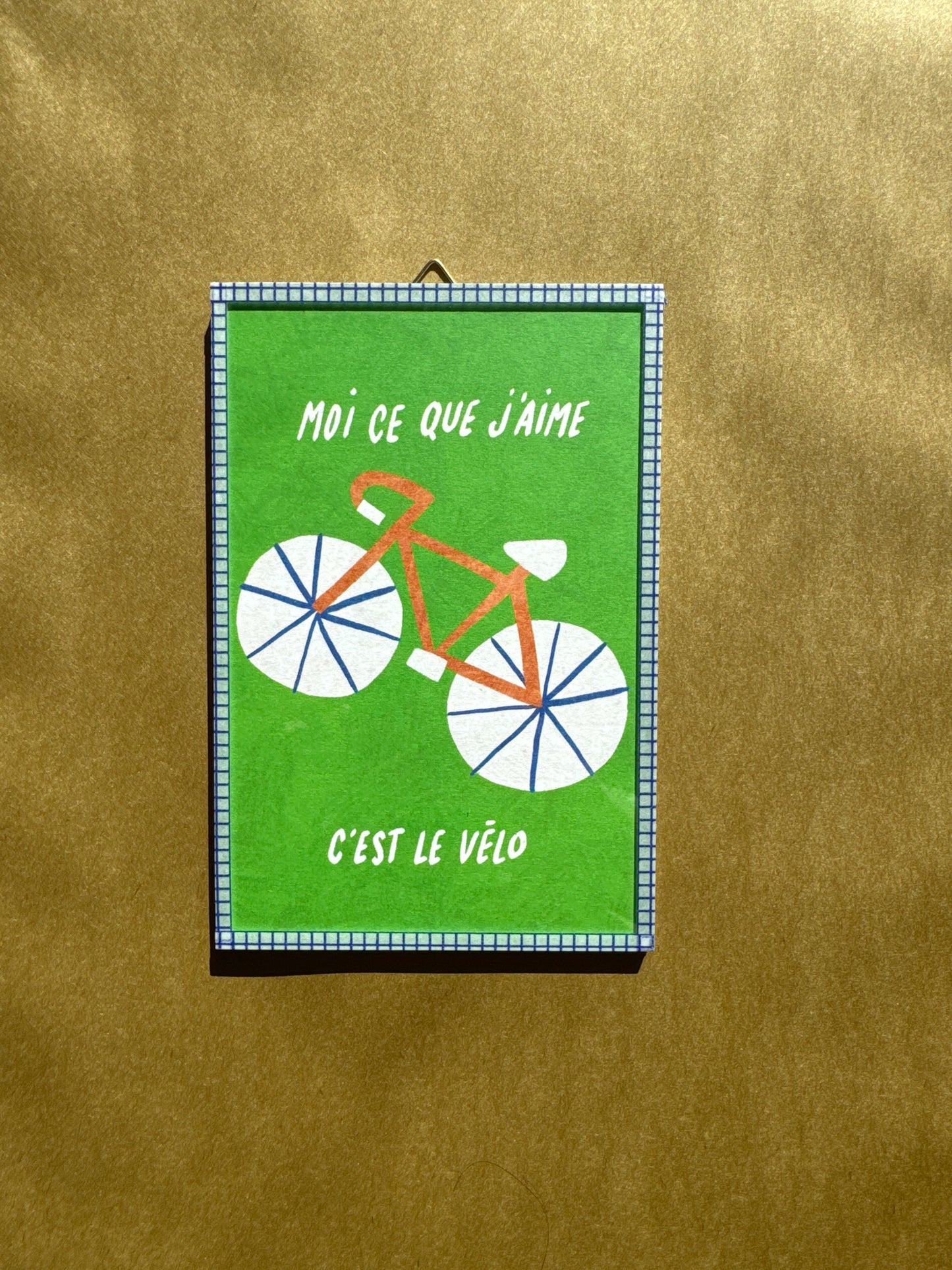 Illustration encadrée "Le Vélo"