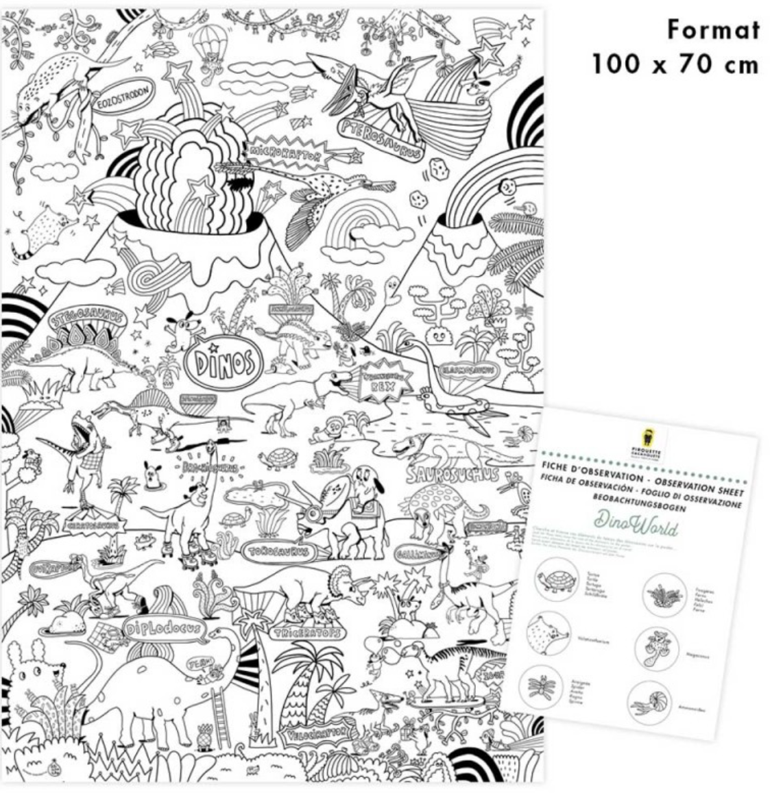 Coloriage géant - Dinoworld