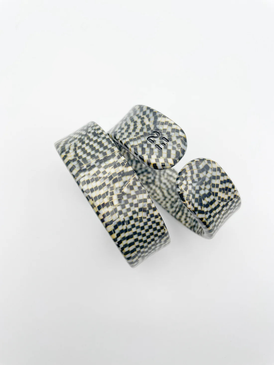 Bracelet Jonc Large Damier