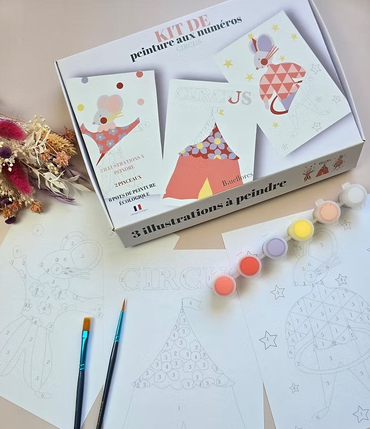 Kit de peinture aux numéros pour enfants Circus