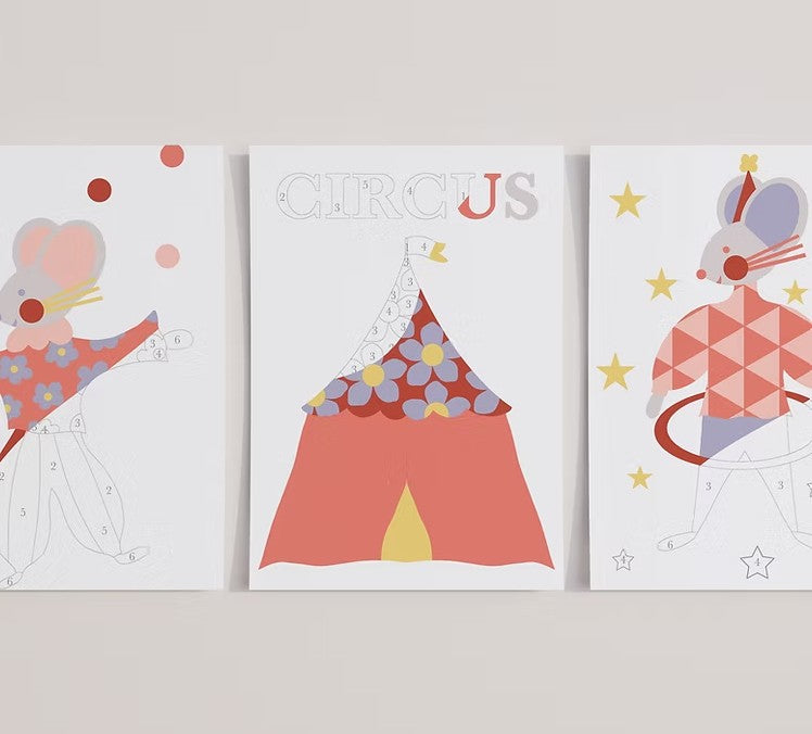 Kit de peinture aux numéros pour enfants Circus