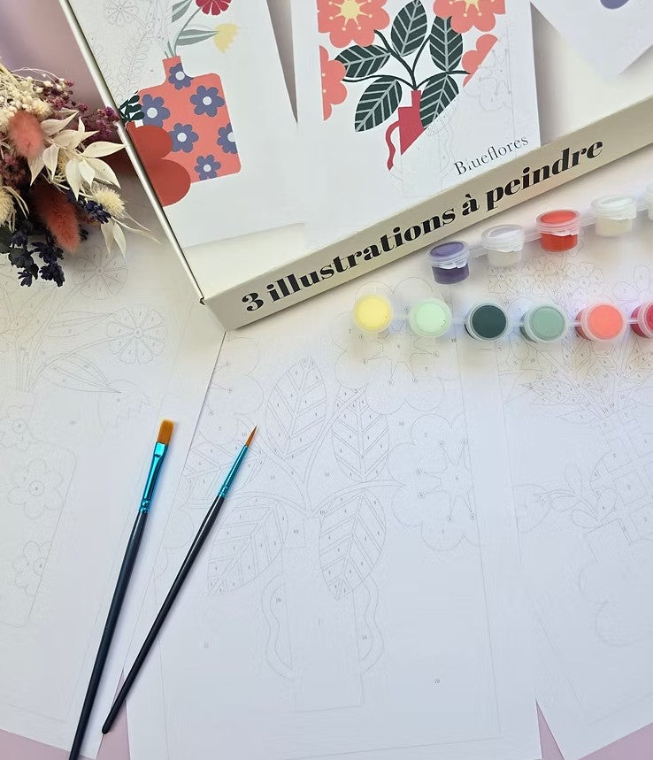 Kit de peinture aux numéros Passion Fleurs