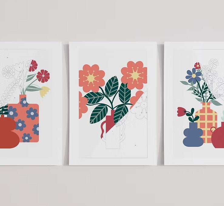 Kit de peinture aux numéros Passion Fleurs