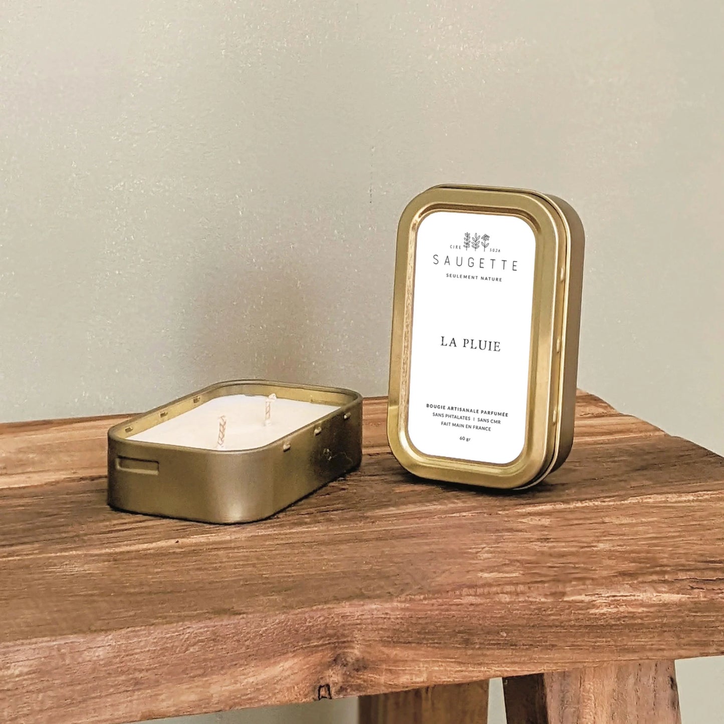 Bougie parfumée 2 mèches La pluie