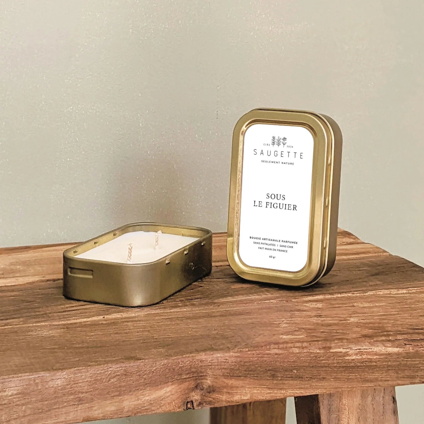 Bougie parfumée 2 mèches Sous le figuier