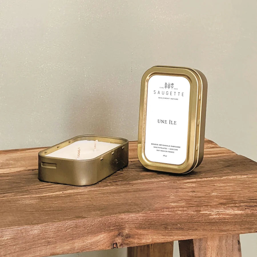 Bougie parfumée 2 mèches Une île
