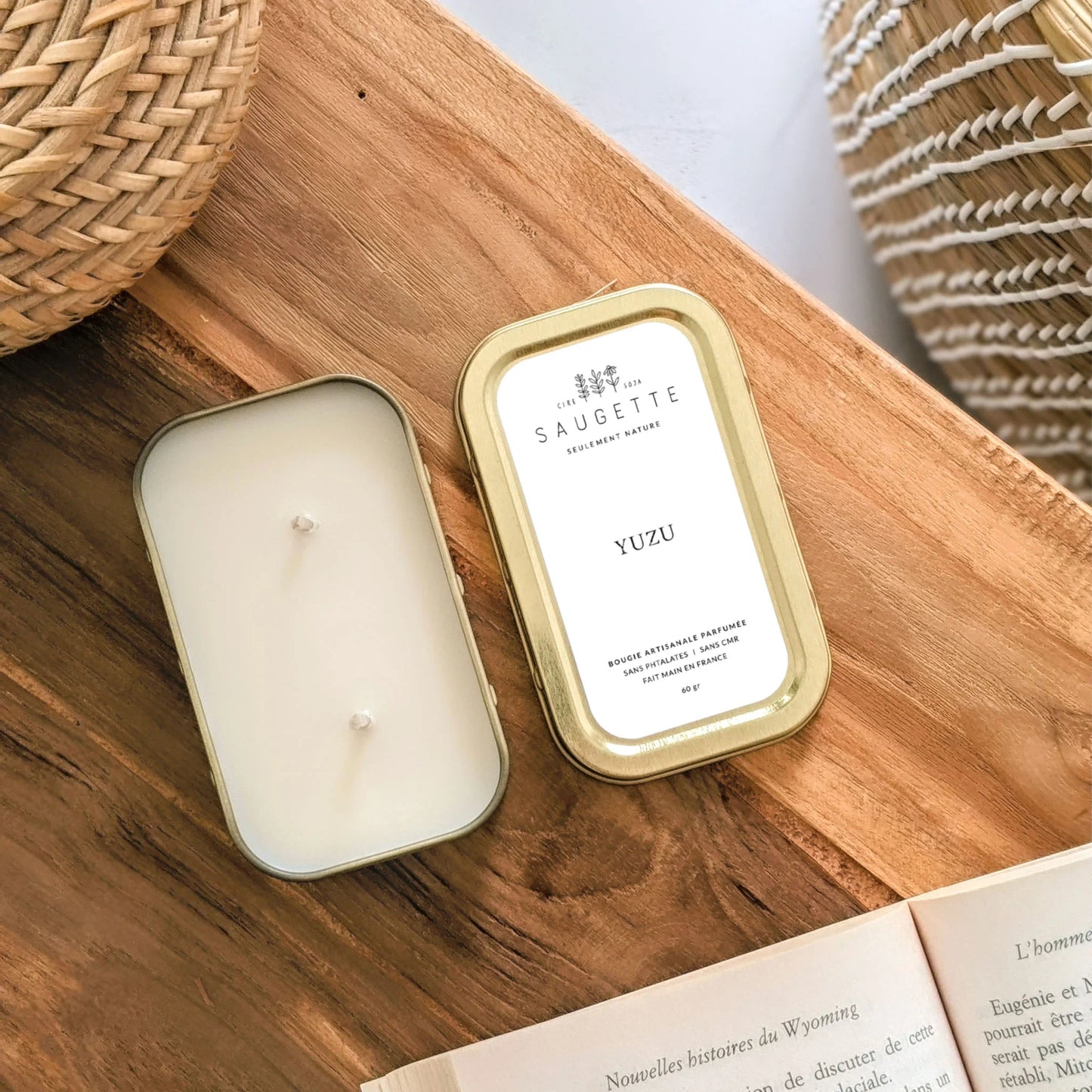 Bougie parfumée 2 mèches Yuzu