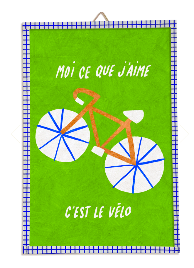 Illustration encadrée "Le Vélo"