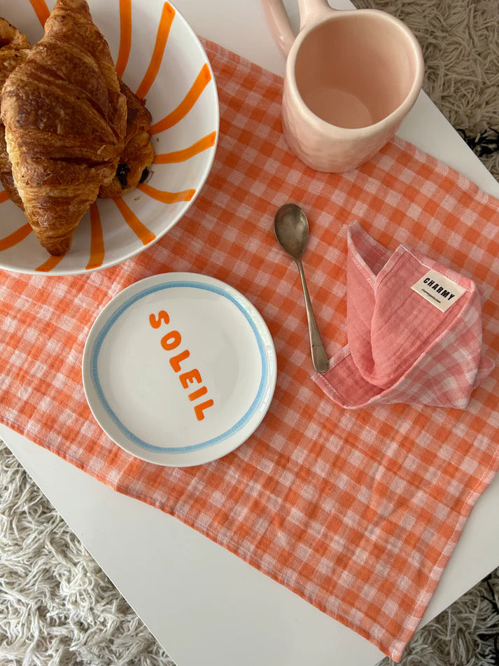 Sets de table Vichy Clémentine (Lot de 2)