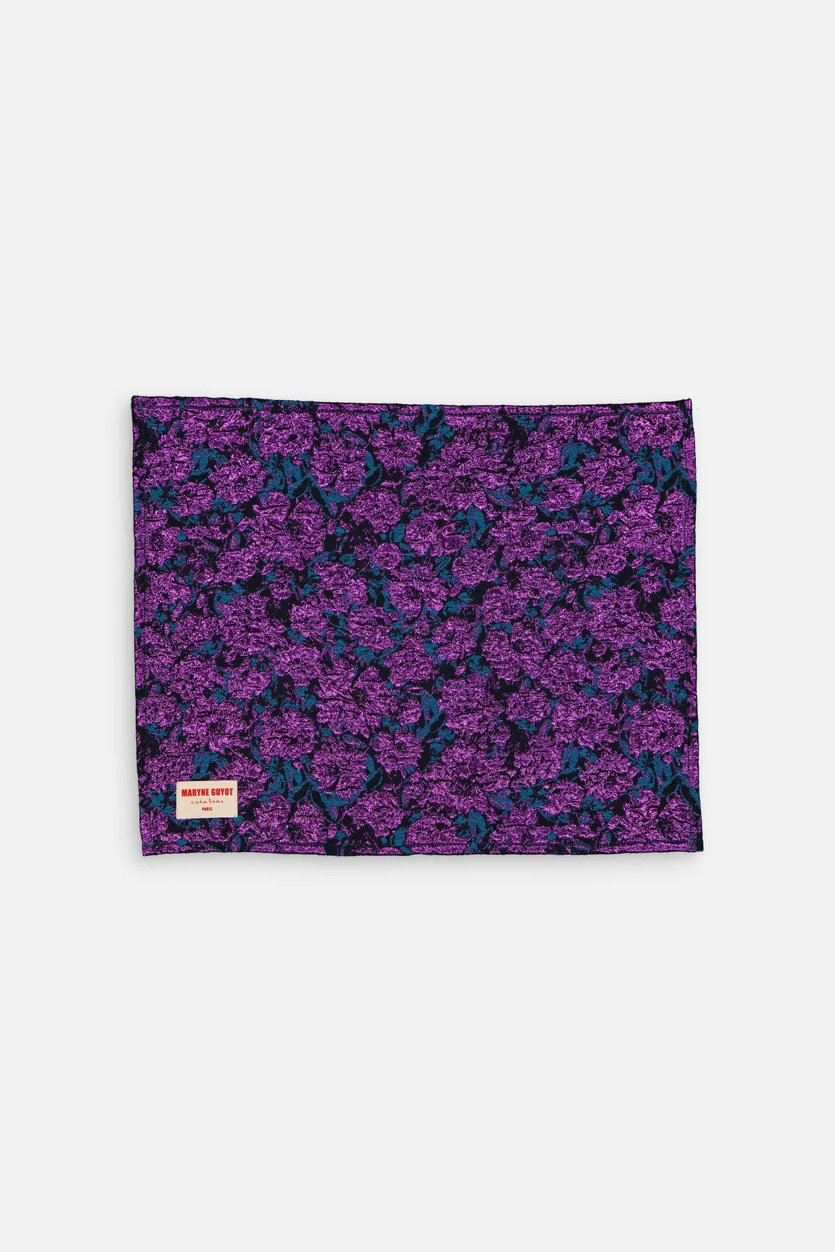 Lot de 2 sets de table motif fleuri Bleu électrique et Violet Cosmic Purple