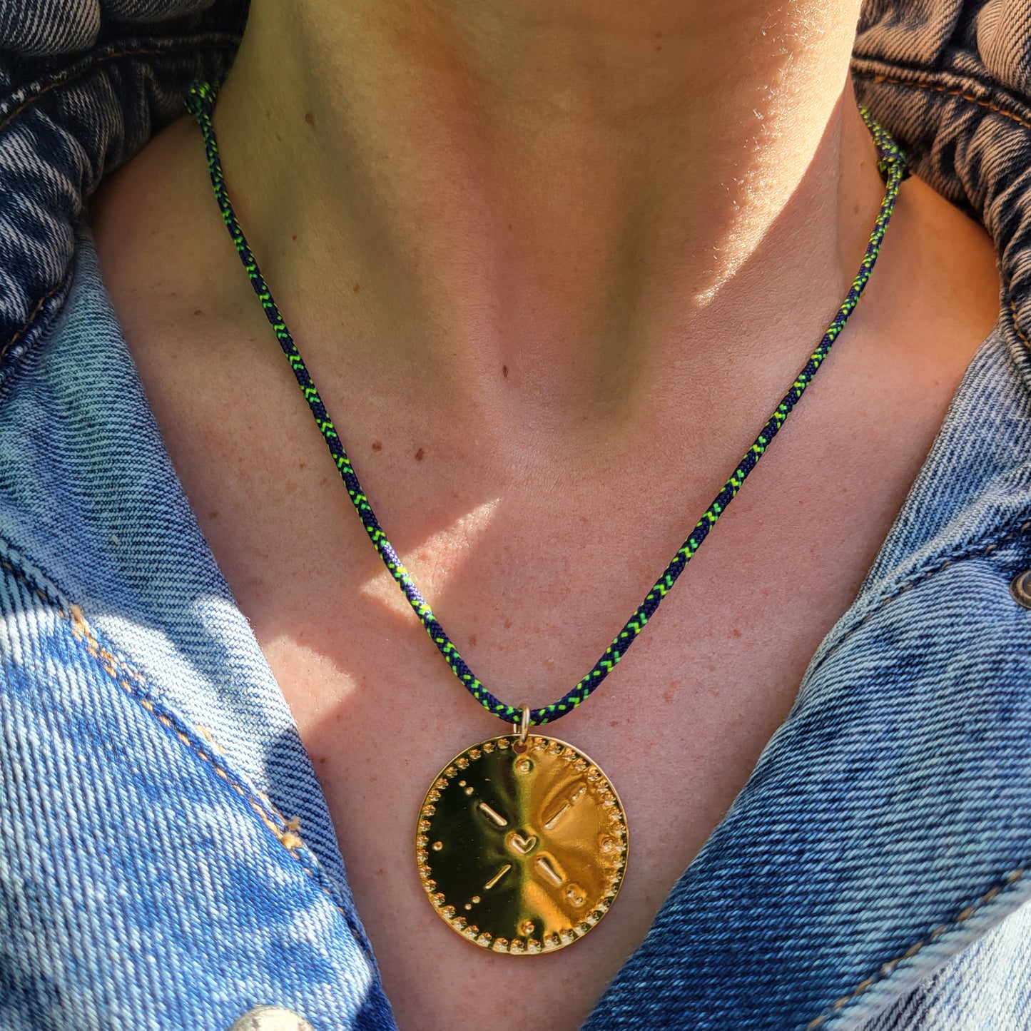 Médaille Coeur Poinçonné - Grand modèle