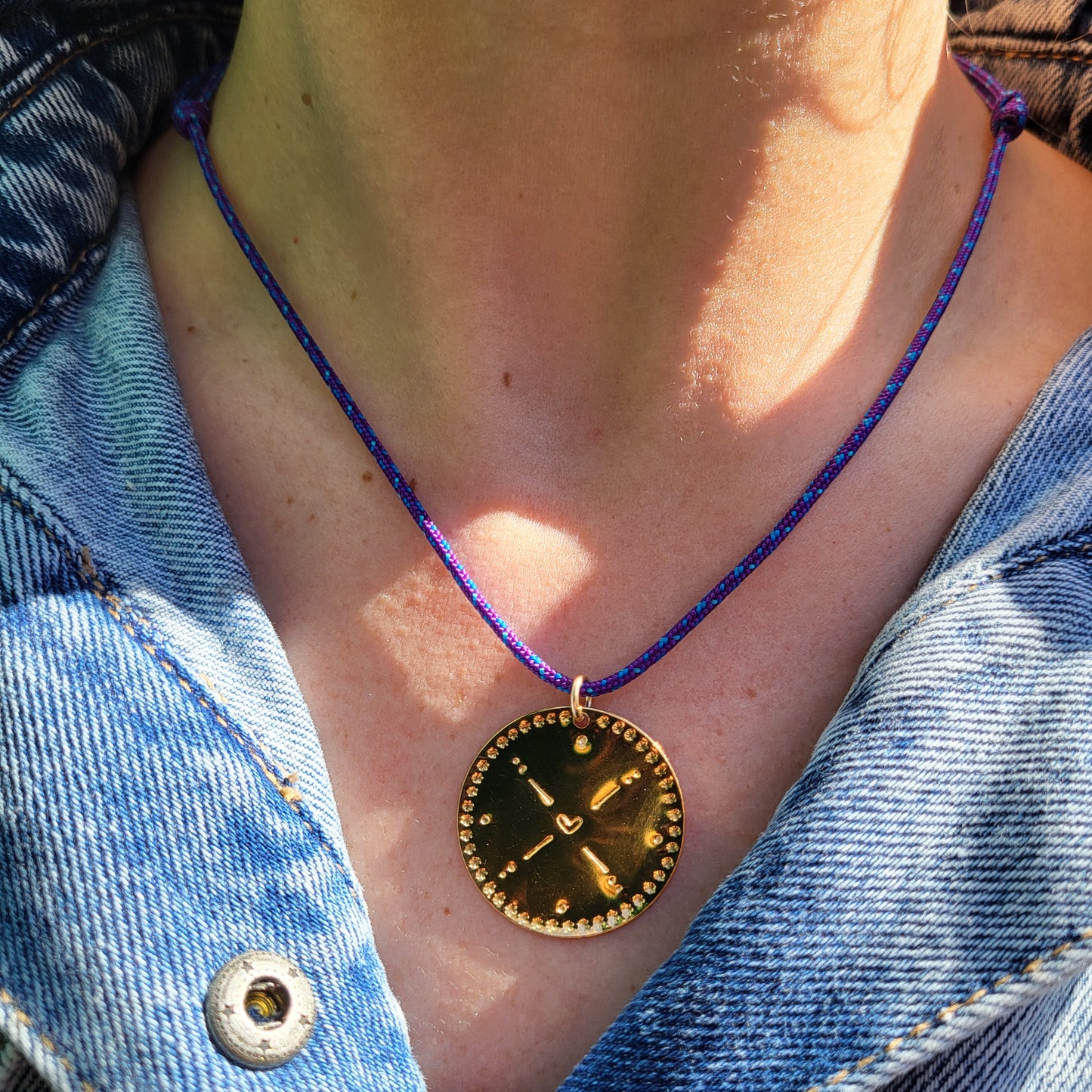 Médaille Coeur Poinçonné - Grand modèle