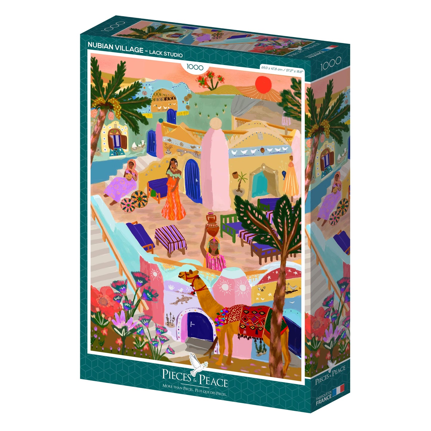 Puzzle 1000 pcs Village Nubien