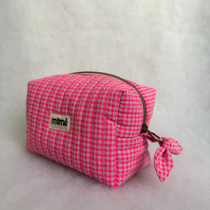 Trousse Vichy Rose Fluo