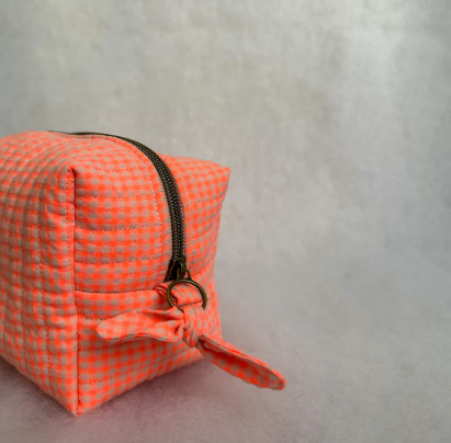Trousse Vichy Orange Fluo