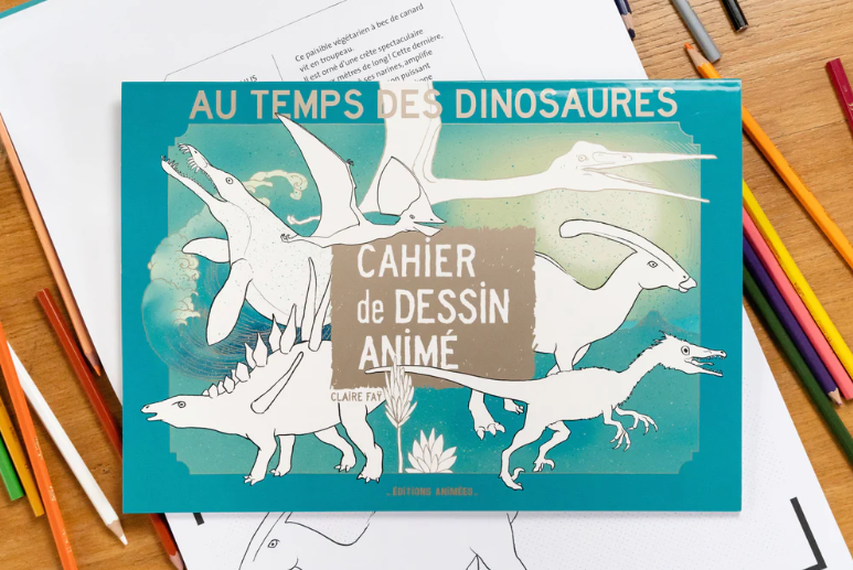 Cahier de coloriage animé - Au temps des dinosaures