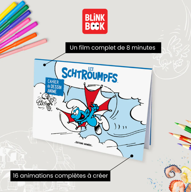 Cahier de coloriage animé - Les Schtroumpfs