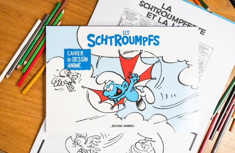 Cahier de coloriage animé - Les Schtroumpfs