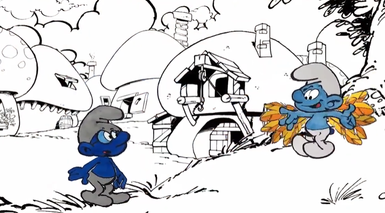 Cahier de coloriage animé - Les Schtroumpfs
