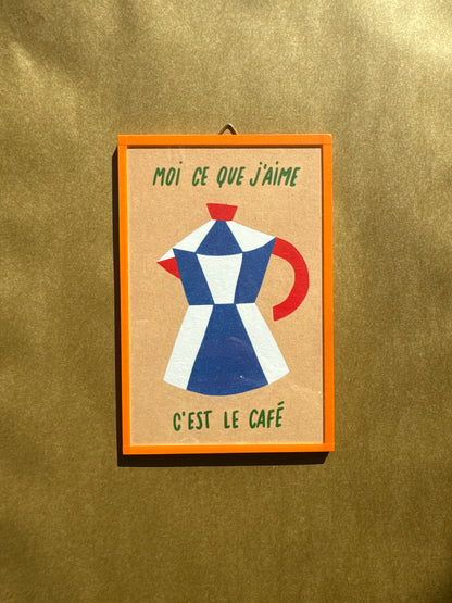 Illustration encadrée « Le Café »