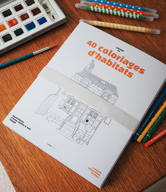 Carnet de 40 coloriages d'habitats