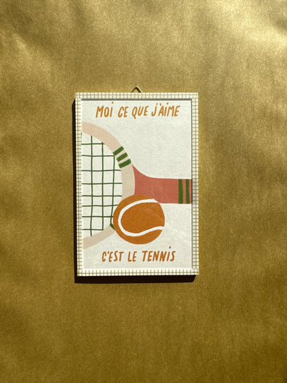 Illustration encadrée « Le Tennis »