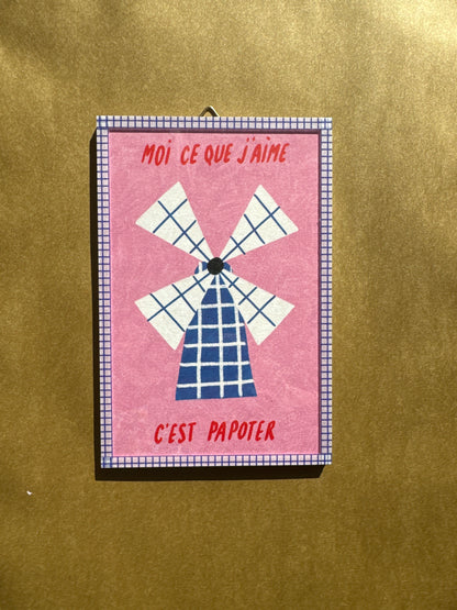 Illustration encadrée « Papoter »