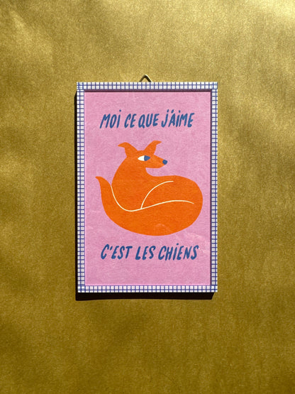 Illustration encadrée "Les Chiens"