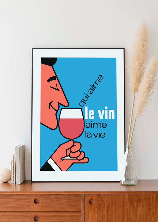 Affiche Qui aime le vin