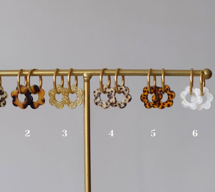Boucles d'oreilles Flore (plusieurs coloris)