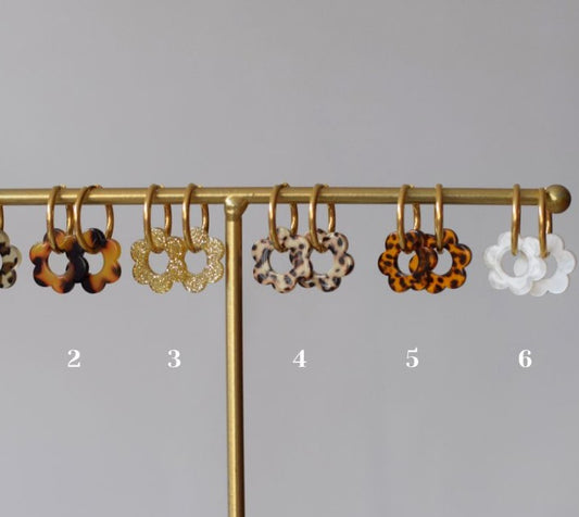 Boucles d'oreilles Flore (plusieurs coloris)