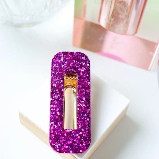 Barrette Paillettes Deep Violet