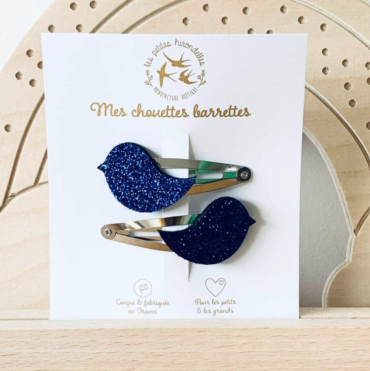 Barrettes Oiseaux à paillettes