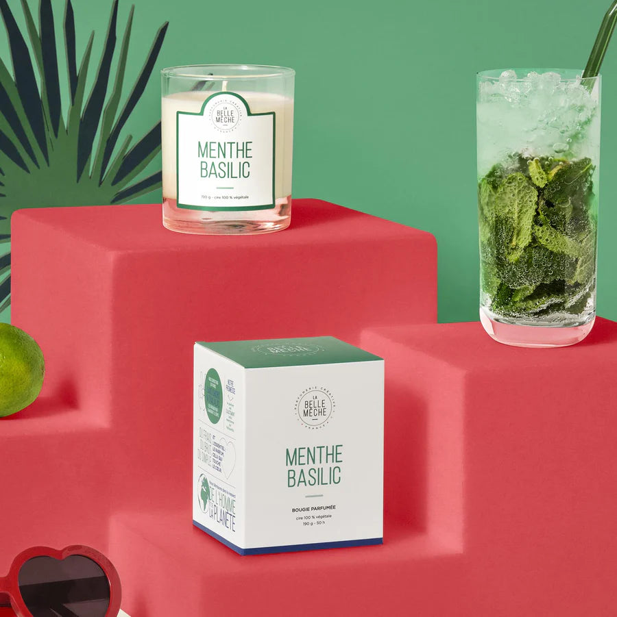 Bougie parfumée Menthe Basilic