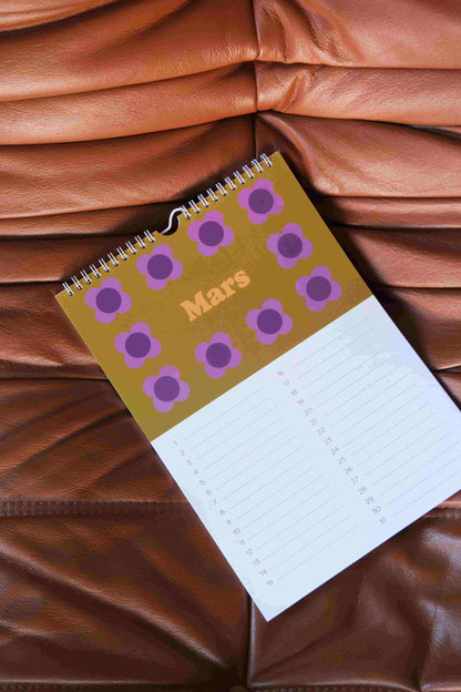 Calendrier des anniversaires Fleurs